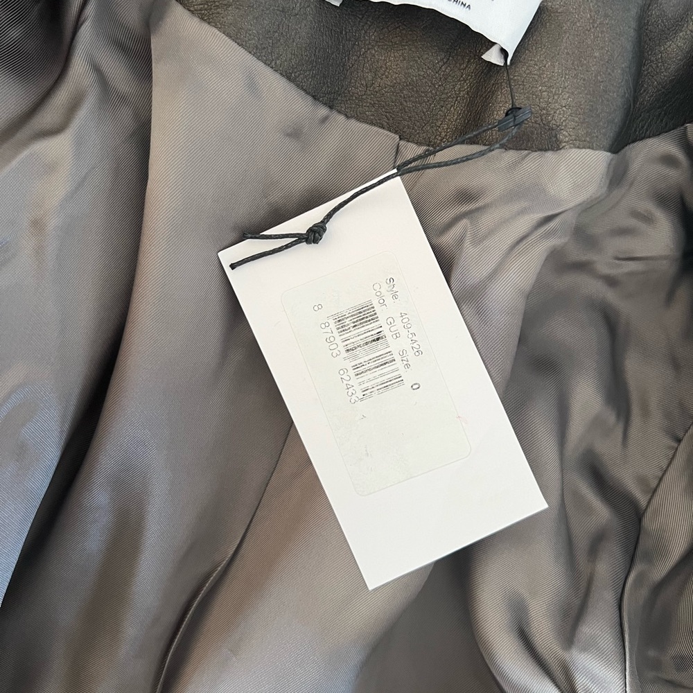 Bailey 44 Gunmetal Knox Faux Leather Jacket, Size 0 - Picture 11 of 15